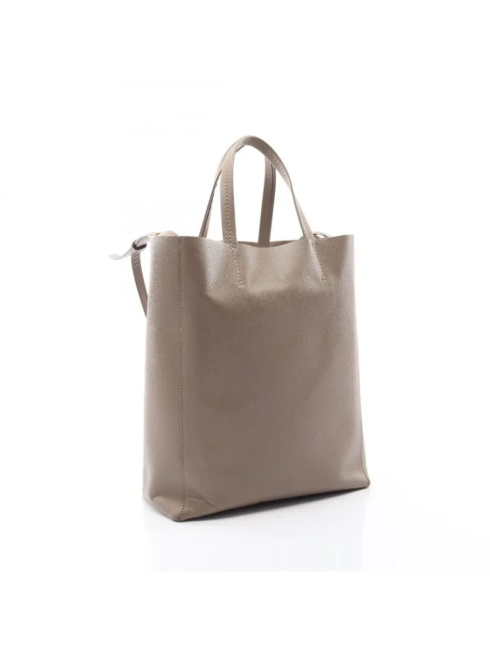 Celine Tote Vertical Small Cover 2-Way Gray Leather